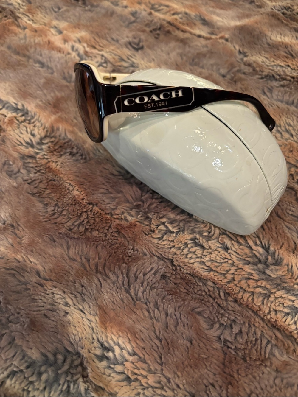 Coach Black and White Logo Sunglasses
